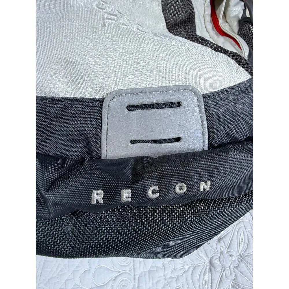 North Face Cream Gray Recon Hiking Travel Laptop Adjustable Strap Backpack Pack